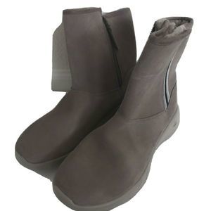 Skechers GOwalk Suede and Faux Fur Boots Chestnut